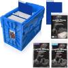 BCW Comic Book Bin Starter Kit with Short Comic Bin Dividers and Silver & Current Comic Bags and Boards, Archival Storage Box, Yellow(Blue)