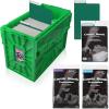BCW Comic Book Bin Starter Kit with Short Comic Bin Dividers and Silver & Current Comic Bags and Boards, Archival Storage Box, Yellow(Green)