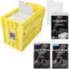 BCW Comic Book Bin Starter Kit with Short Comic Bin Dividers and Silver & Current Comic Bags and Boards, Archival Storage Box, Yellow(Yellow)