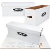 BCW Long Comic Storage Box – 1 ct | Holds 250–300 Current & Silver Age Comics | Sturdy 200 lb. for Cardboard Comic Book | Stackable Comic Storage Box for Collectors