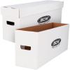BCW Long Comic Storage Box – 10 ct | Holds 250–300 Current & Silver Age Comics | Sturdy 200 lb. for Cardboard Comic Book | Stackable Comic Storage Box for Collectors(2 Pack)