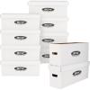 BCW Long Comic Storage Box – 10 ct | Holds 250–300 Current & Silver Age Comics | Sturdy 200 lb. for Cardboard Comic Book | Stackable Comic Storage Box for Collectors(10 Pack)