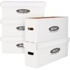 BCW Long Comic Storage Box – 10 ct | Holds 250–300 Current & Silver Age Comics | Sturdy 200 lb. for Cardboard Comic Book | Stackable Comic Storage Box for Collectors(5 Pack)
