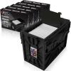 BCW Short Comic Book Bin | Holds 150 Comics | Stackable Plastic Storage | Acid-Free Organizer | Black, 5 Pack(5 Pack)