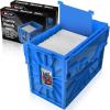 BCW Short Comic Book Bin | Holds 150 Comics | Stackable Plastic Storage | Acid-Free Organizer | Blue, Single(Blue)
