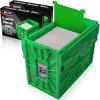 BCW Short Comic Book Bin | Holds 150 Comics | Stackable Plastic Storage | Acid-Free Organizer | Green, Single(2 Pack)