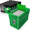 BCW Short Comic Book Bin | Holds 150 Comics | Stackable Plastic Storage | Acid-Free Organizer | Green, Single(5 Pack)