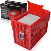 BCW Short Comic Book Bin | Holds 150 Comics | Stackable Plastic Storage | Acid-Free Organizer | Red, Single(2 Pack)