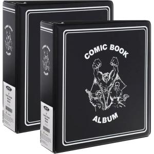 BCW 3in Comic Book Binder – 2ct | Holds Up to 20 Comics | Fits Current & Silver Age | Heavy Duty D-Ring Comic Storage | Clear Spine Pocket| Protect & Organize Your Collection(2 Pack)