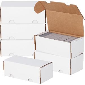 BCW 400-Count Trading Card Storage Box | Baseball Card Storage Box for Sports Cards | Cardboard Organizer for Football, Basketball & More – 4 Pack(6 Pack)