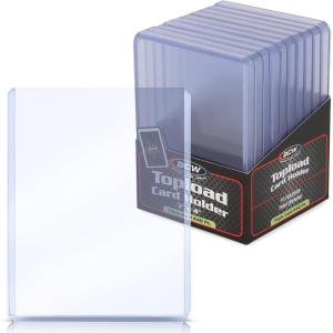 BCW 59 PT Thick Card Top Loaders | Protective Thick Toploaders for Trading Cards Up to 59PT | Rigid Card Toploader for Memorabilia & Collectibles | 1 Pack(240 Pt. / 7 Mm)