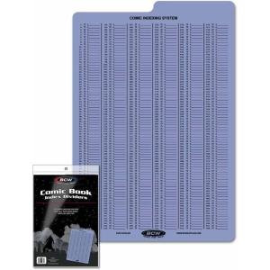 BCW Comic Book Dividers with Tabs | Acid-Free Storage for Comics | Fits Comic Boxes, Ideal for Organizing Collections(Index Only)