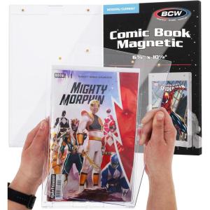 BCW Current Comic Book Magnetic Display Case – 2 Pack | UV-Protected 2-Piece Frame with Gold Magnets & Sawtooth Wall Bracket | Fits Bagged & Boarded Modern-Age Comics(Single)