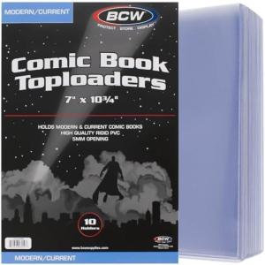 BCW Current Comic Book Top Loaders – 10 Pack | Premium PVC Holders for Modern Comics | Crystal Clear Protection for Single Issues | Display, Store, Ship with Confidence | Comic Book Toploader Rigid
