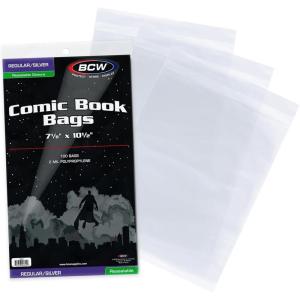 BCW Resealable Silver Age Comic Bags – 100 ct, Protection for Silver Age Comic Books | 7 1/8 x 10 1/2 inches Comic Collection Storage Comic Books Bags