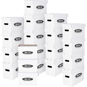 BCW Short Comic Storage Box – 20 Pack | Holds 150-175 Current/Silver Age Comics | Stackable, Durable 200 lb. Strength(20 Pack)