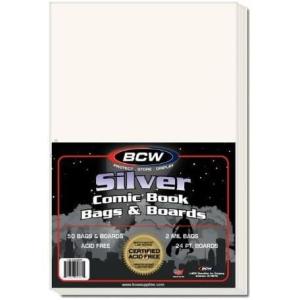 BCW Silver Age Comic Book Bags and Boards | 1000 Total Packs | Acid-Free Comic Book Storage | Clear Bags | Comic Book Sleeves and Boards for Silver Age Comics