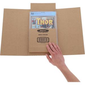 BCW Wrap Mailer Comic Shipping Boxes – 5ct | Holds 15 Comics, 3 CGC Graded Comics