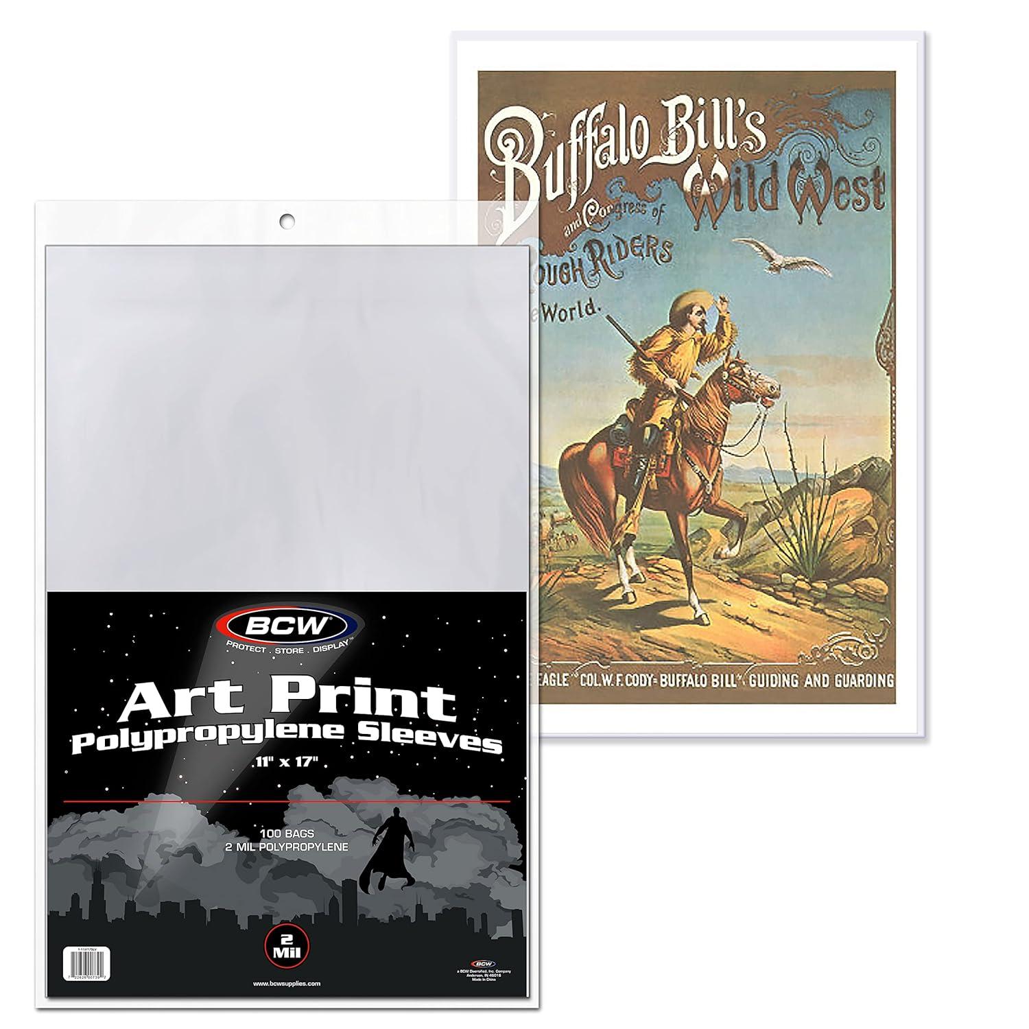 image:imageBCW 11X17 Print Sleeves Protect Playbills Poster and Collectible Prints Clear Sleeves for Art Prints AcidFree Archival Storage Safeguard Photos and Artwork Durable LongLasting Protection