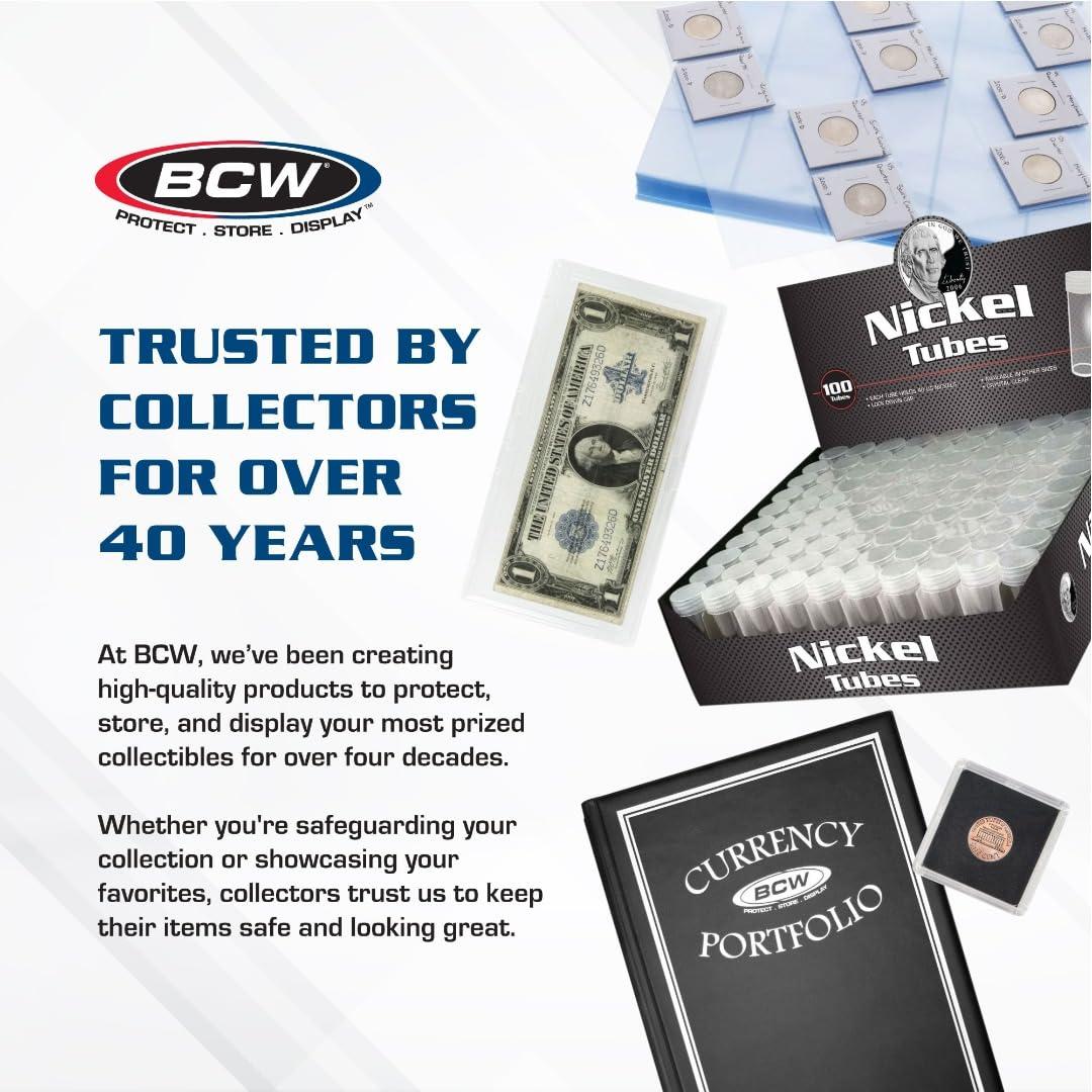 image:imageBCW 3Inch Coin Collectors Album Black HeavyDuty Coin Binder for Collectors Holds Up to 90 Pages Durable Coin Collection Book Holder