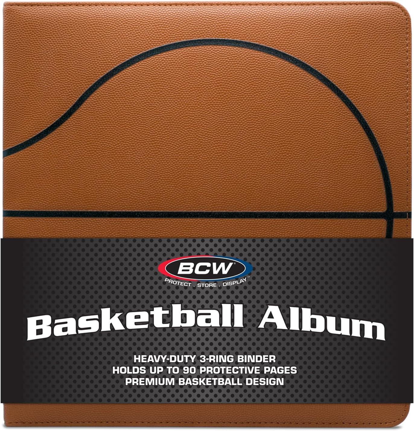image:imageBCW 3inch Sports Collectors Album Basketball Storage for Over 800 Cards Ideal for Organizing Baseball Football Basketball Trading Cards Aesthetic Display for Sports Memorabilia Enthusiasts