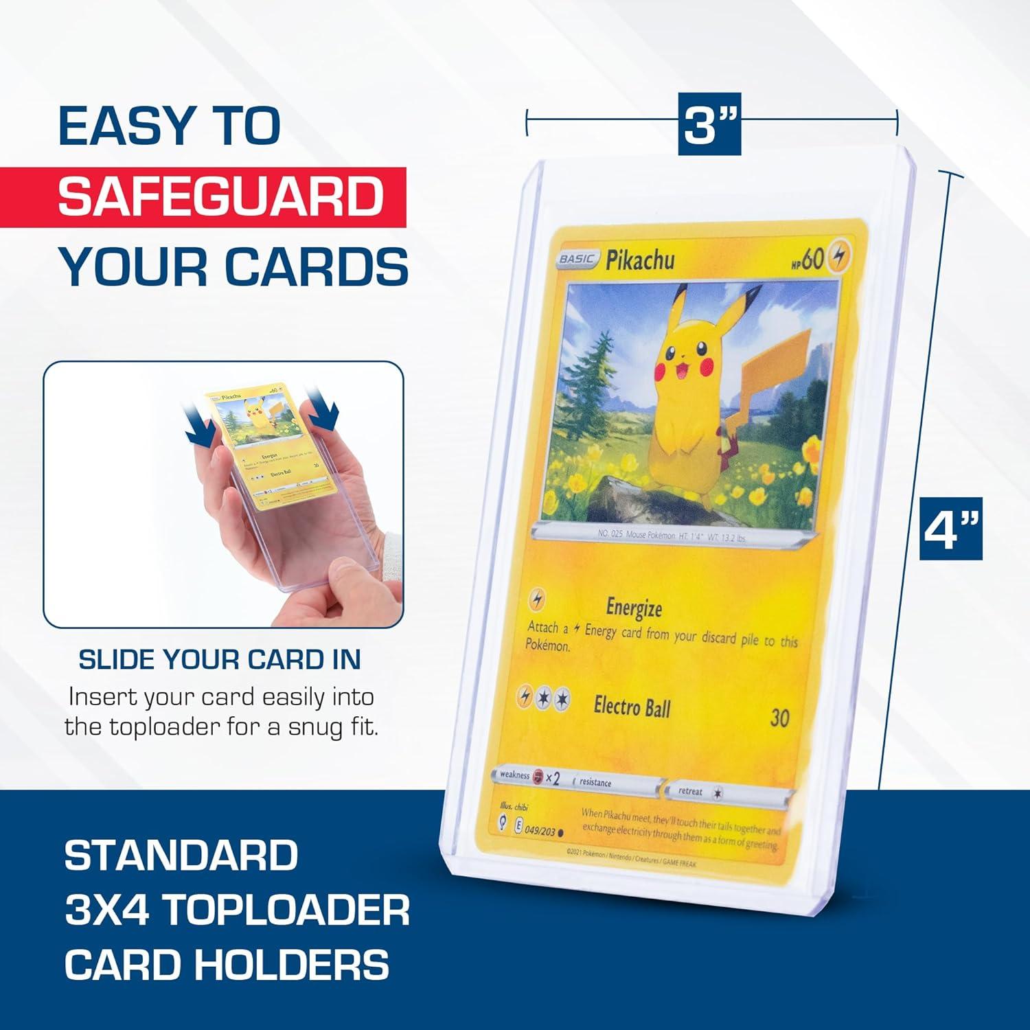 image:imageBCW 3x4 Topload Card Holder Standard 200ct Rigid PVC Trading Card Protection for Baseball Cards Football Cards and Trading Cards Like Pokmon and MTG Holds Cards Up to 20pts200 Pack