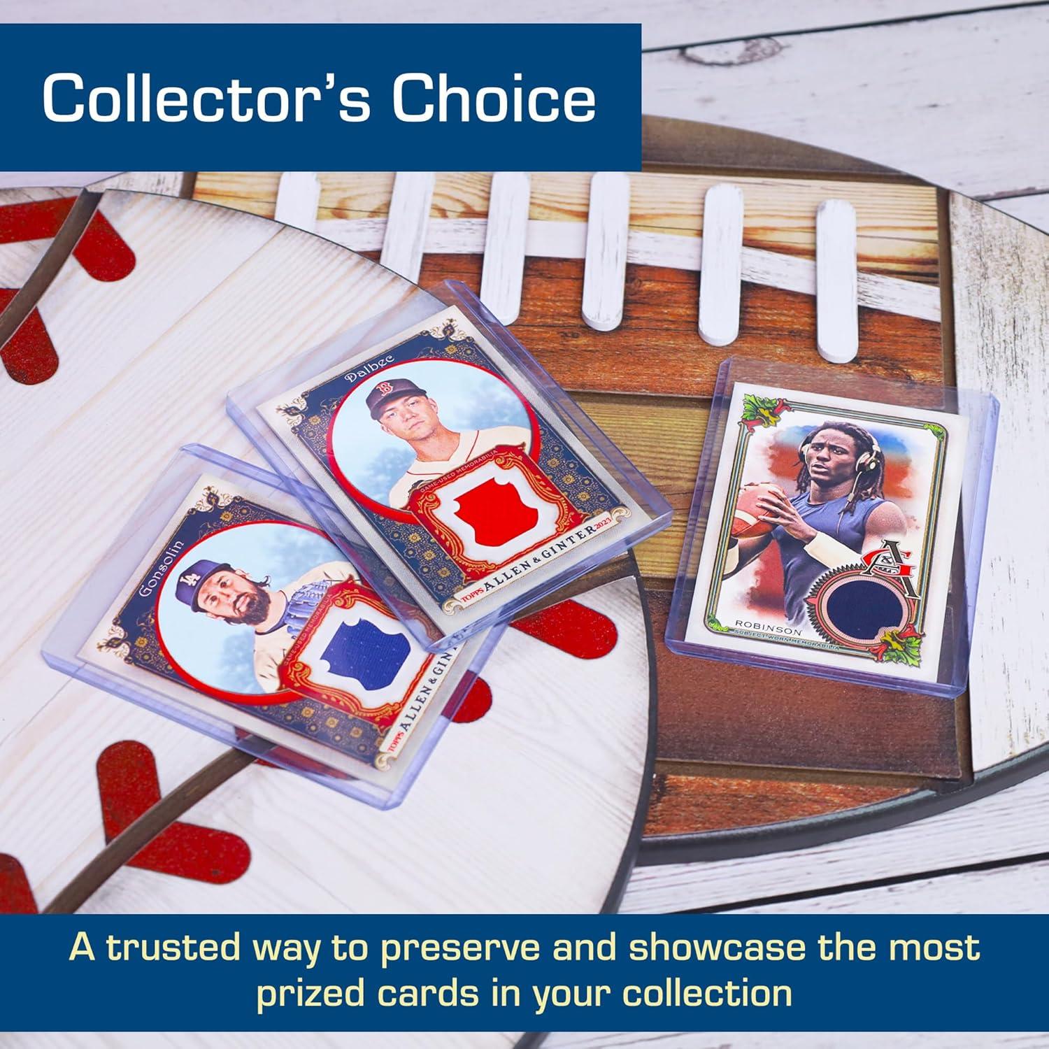 image:imageBCW 59 PT Thick Card Top Loaders Protective Thick Toploaders for Trading Cards Up to 59PT Rigid Card Toploader for Memorabilia amp Collectibles 100 Pack