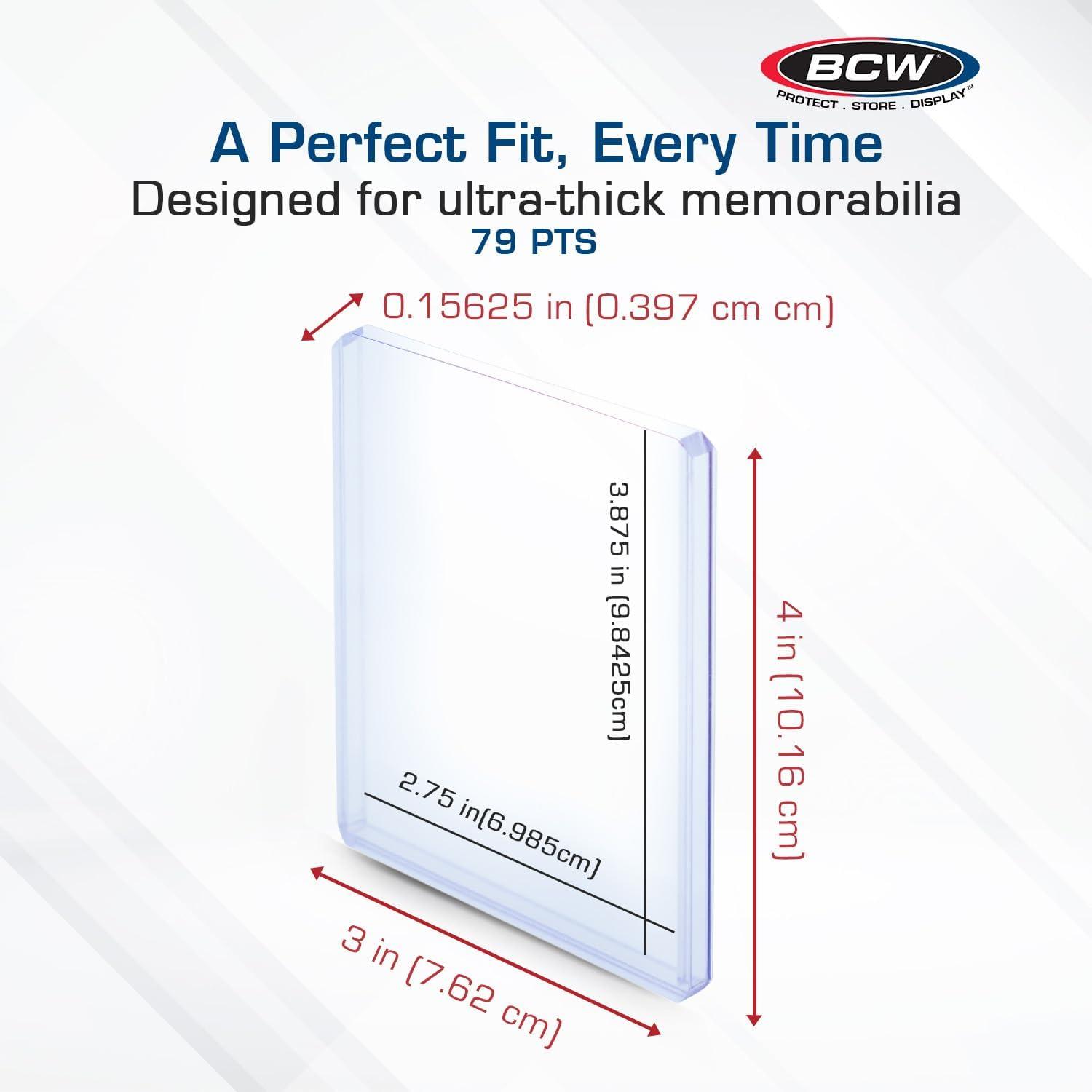 image:imageBCW 79 PT Thick Card Topload Holder Pack of 25 Durable Rigid PVC Toploader Toploaders for Memorabilia Jersey Patch and Relic Cards Ideal for Collectors and Hobbyists