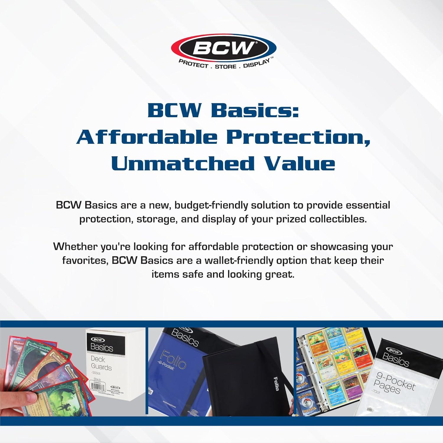 image:imageBCW Basics 9Pocket Pages 70 Pack Binder Sheets for Trading amp Sports Cards Archival Protectors for Collectibles36 Pack