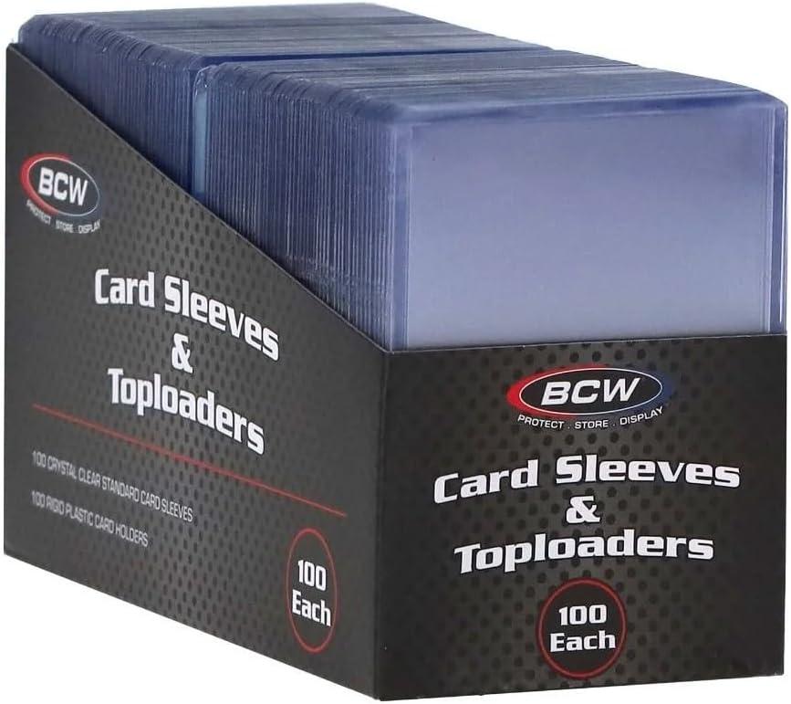 image:imageBCW Card Sleeves and Toploaders for Card Combo 100 Count Top Loaders and AcidFree Penny Sleeves Great for Football Magic The Gathering Pokmon and Baseball Card Protectors100 Count