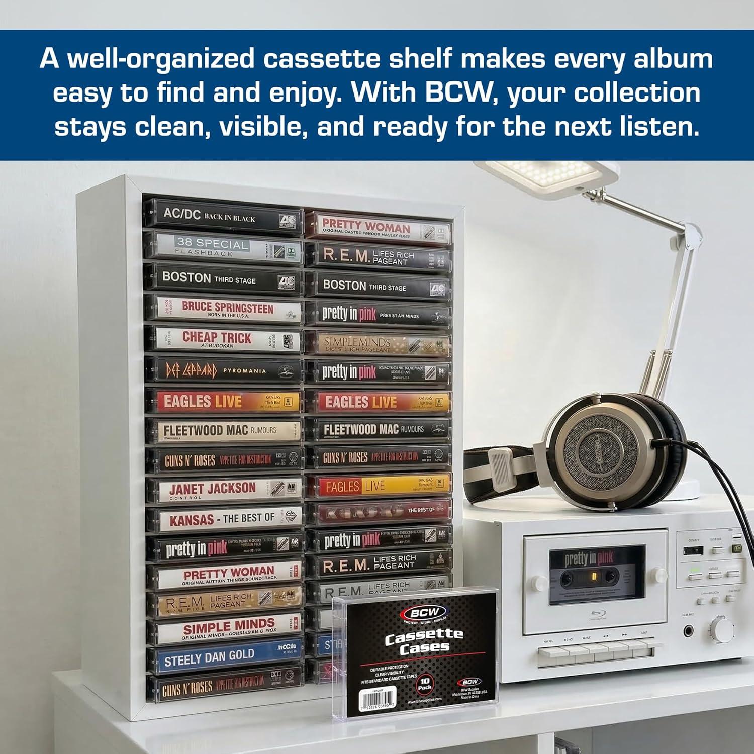 image:imageBCW Cassette Tape Cases 20 Pack Clear Replacement Audio Cassette Cases Protect amp Store Standard Cassette Tapes Durable Plastic Storage for Music amp Blank Tapes10 Pack