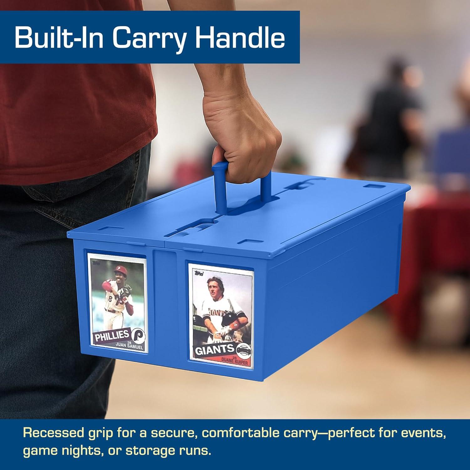 image:imageBCW Collectible Card Bin Single Blue Holds up to 1600 Cards Plastic Storage Box for Pokmon MTG amp Sports CardsSingle