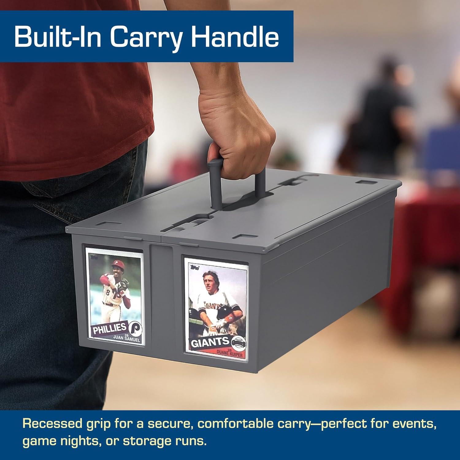image:imageBCW Collectible Card Bin Single Gray Holds up to 1600 Cards Plastic Storage Box for Pokmon MTG amp Sports CardsSingle