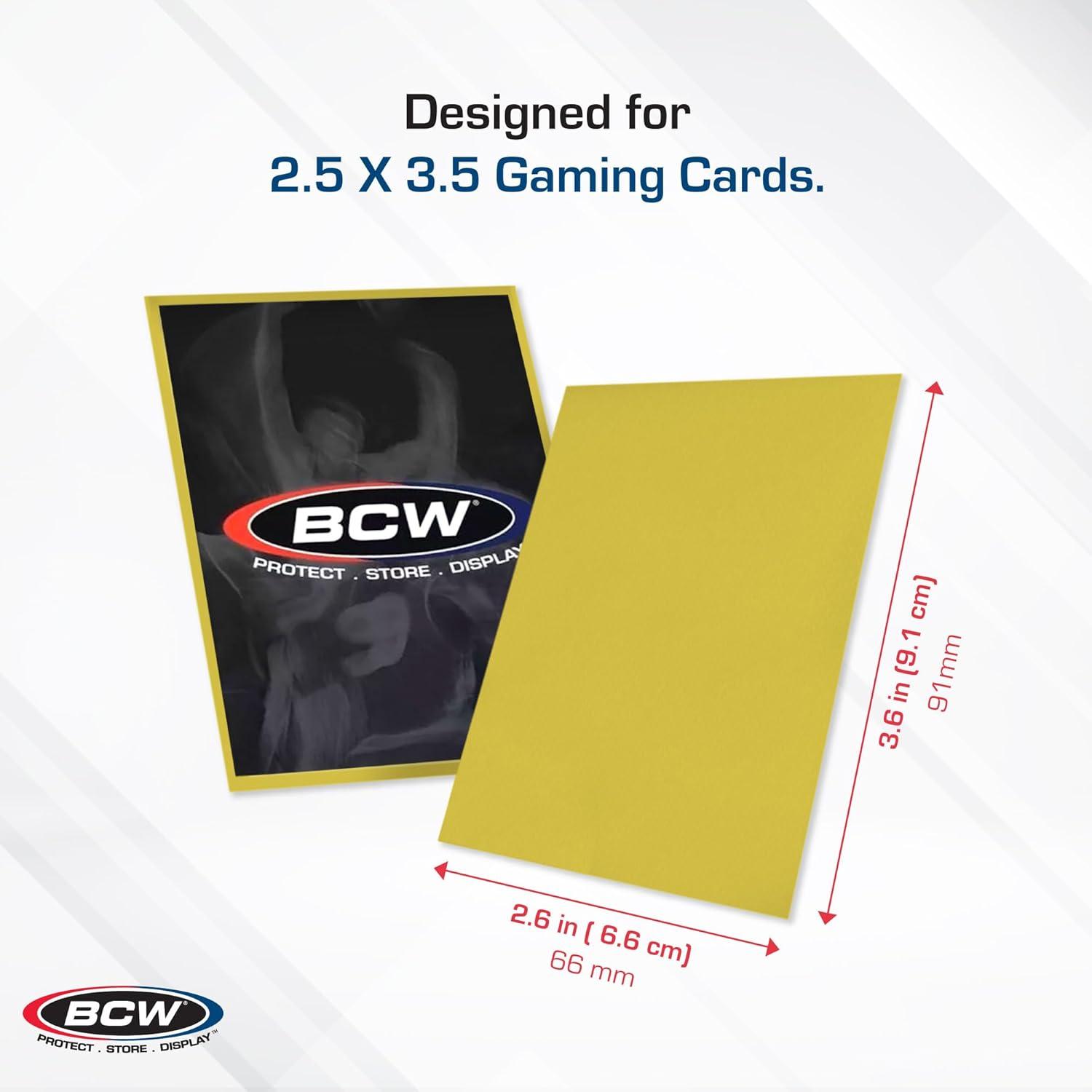 image:imageBCW Deck Guard Double Matte Yellow Card Sleeves AcidFree ArchivalSafe No PVC AntiGlare Matte Finish Fits Standard 2 x 3 Game Cards Durable Deck Protector Sleeves 1500 Ct