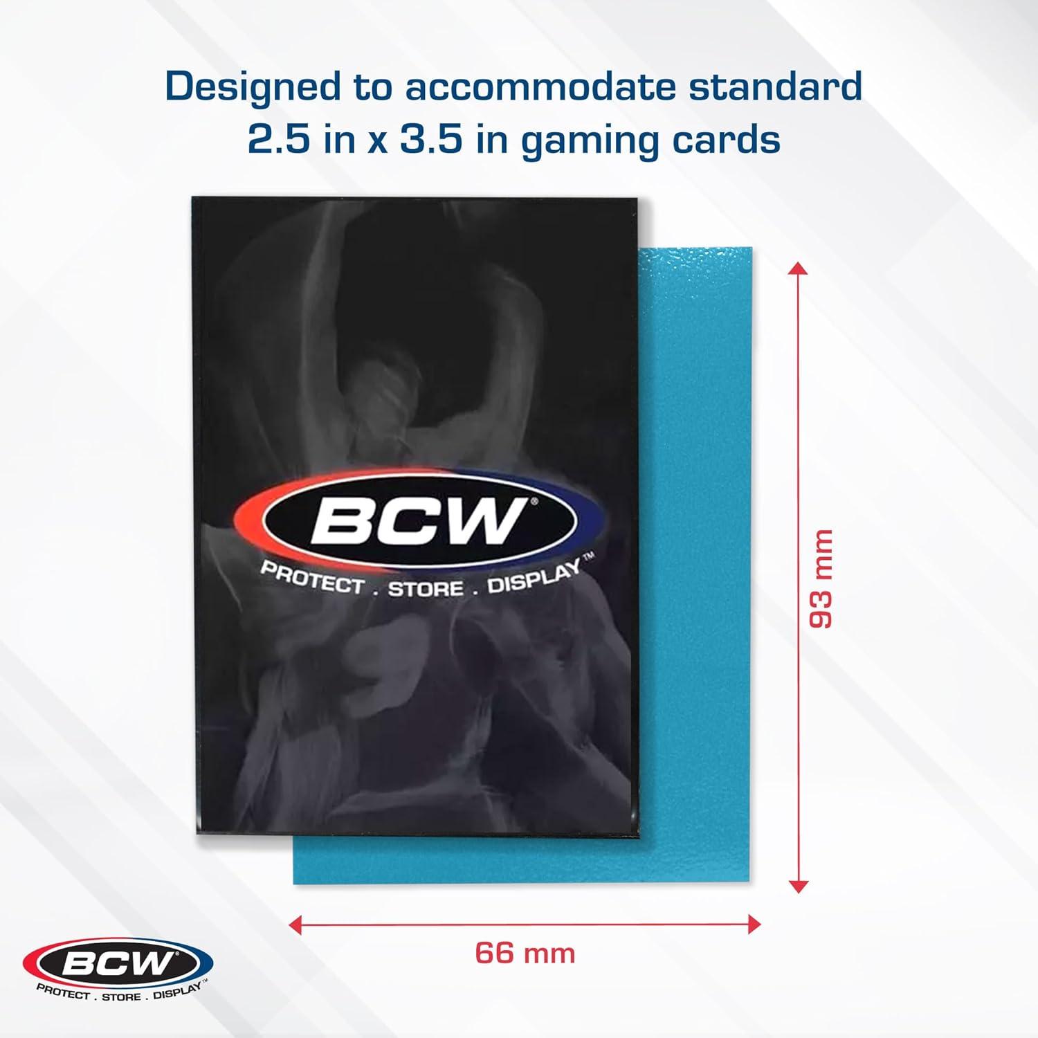 image:imageBCW Elite2 Matte Card Sleeves Mulberry AntiGlare Front Textured Back Fits Standard 25 x 35 Cards 100 PackAzure