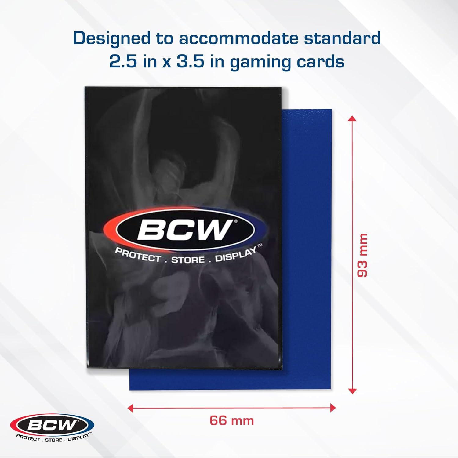 image:imageBCW Elite2 Matte Card Sleeves Mulberry AntiGlare Front Textured Back Fits Standard 25 x 35 Cards 100 PackBlue