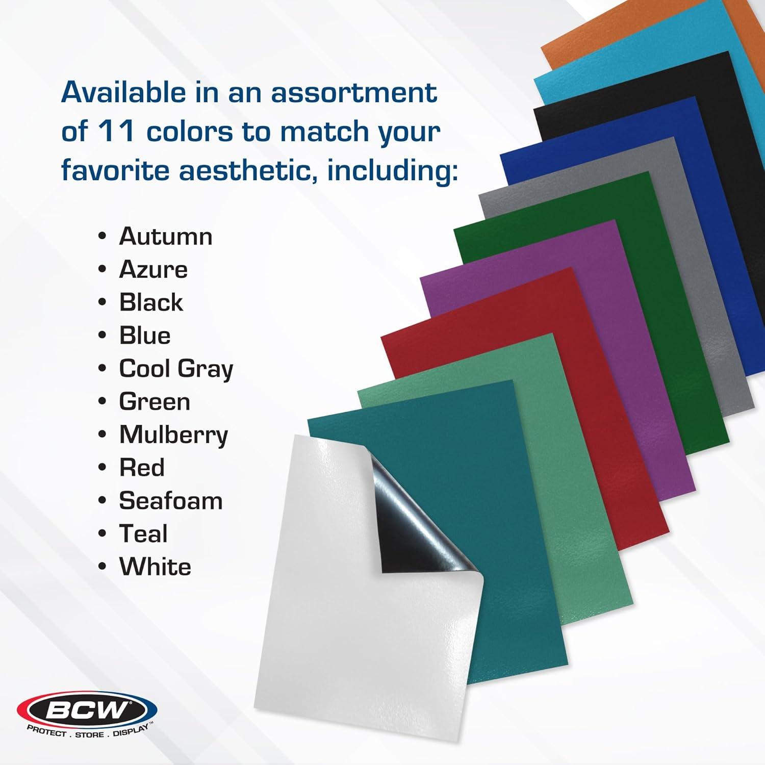 image:imageBCW Elite2 Matte Card Sleeves Mulberry AntiGlare Front Textured Back Fits Standard 25 x 35 Cards 100 PackBlue