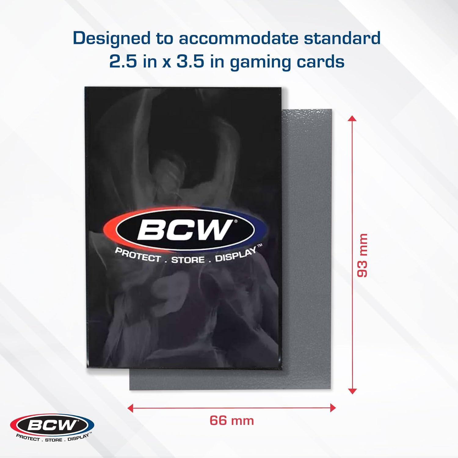 image:imageBCW Elite2 Matte Card Sleeves Mulberry AntiGlare Front Textured Back Fits Standard 25 x 35 Cards 100 PackCool Grey