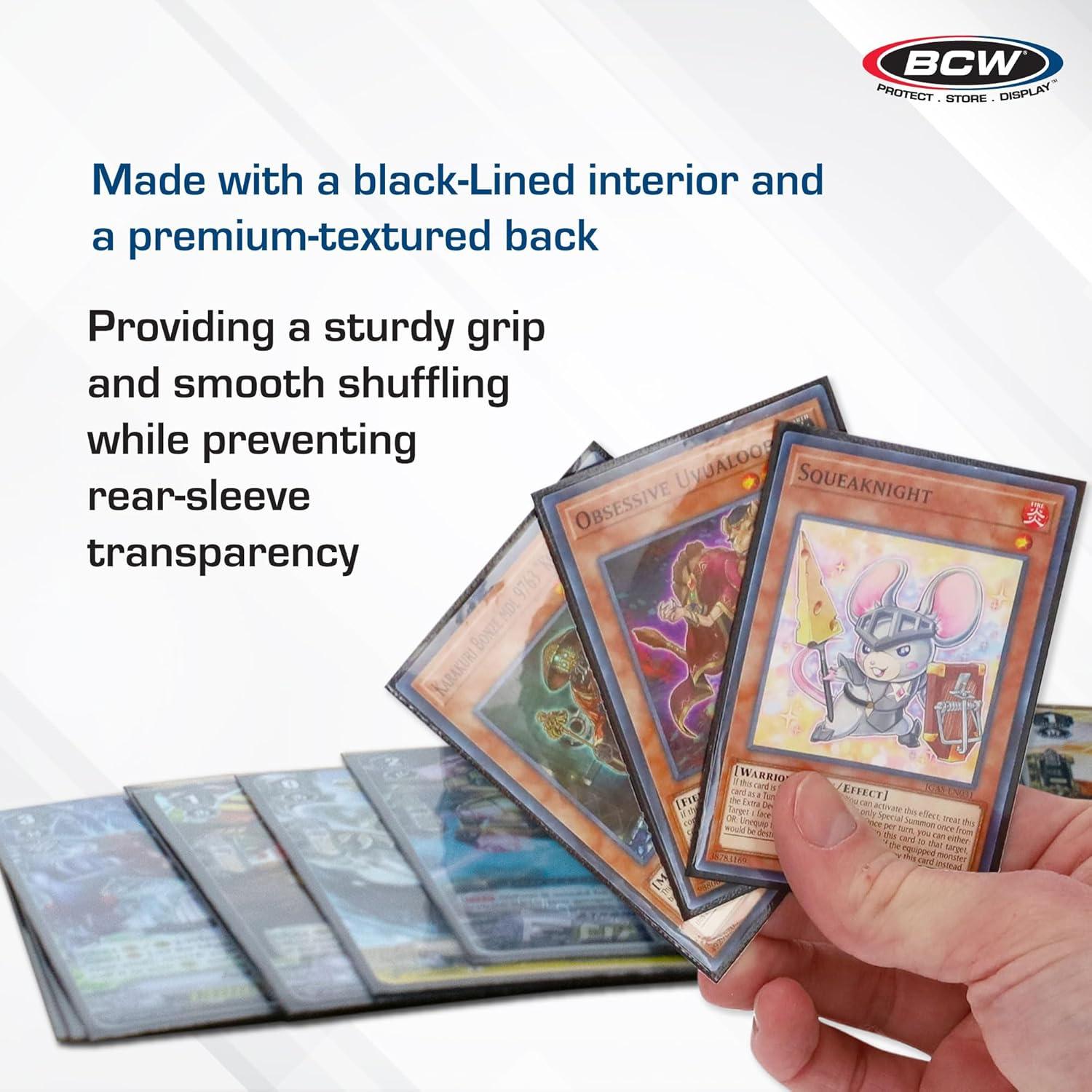 image:imageBCW Elite2 Matte Card Sleeves Mulberry AntiGlare Front Textured Back Fits Standard 25 x 35 Cards 100 PackWhite