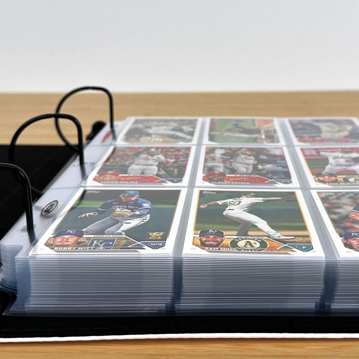 image:imageBCW LaserWeld 9 Pocket Pages 100 Page Pack GlassLike Clear Flat Lay Premium Ultra Flat and Clear Pocket Pages for Cards Trading Card Binder Sleeves for Pokemon MTG Baseball Basketball500 Pack