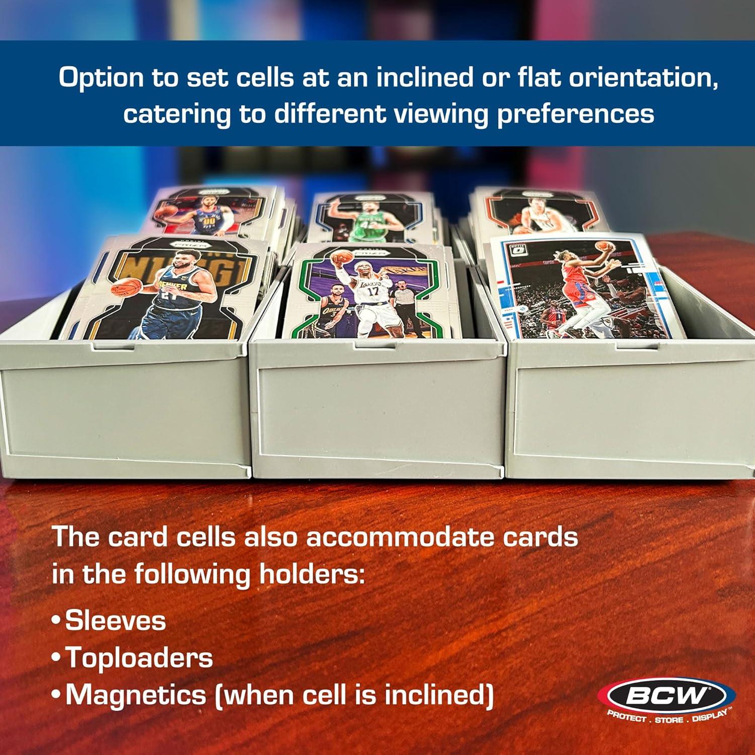 image:imageBCW Modular Card Sorting Tray Customizable Display and Storage Grid Expandable TCG Sorting Tray Ideal for Sports Cards Magic the Gathering Pokmon and Board Games12 Cells