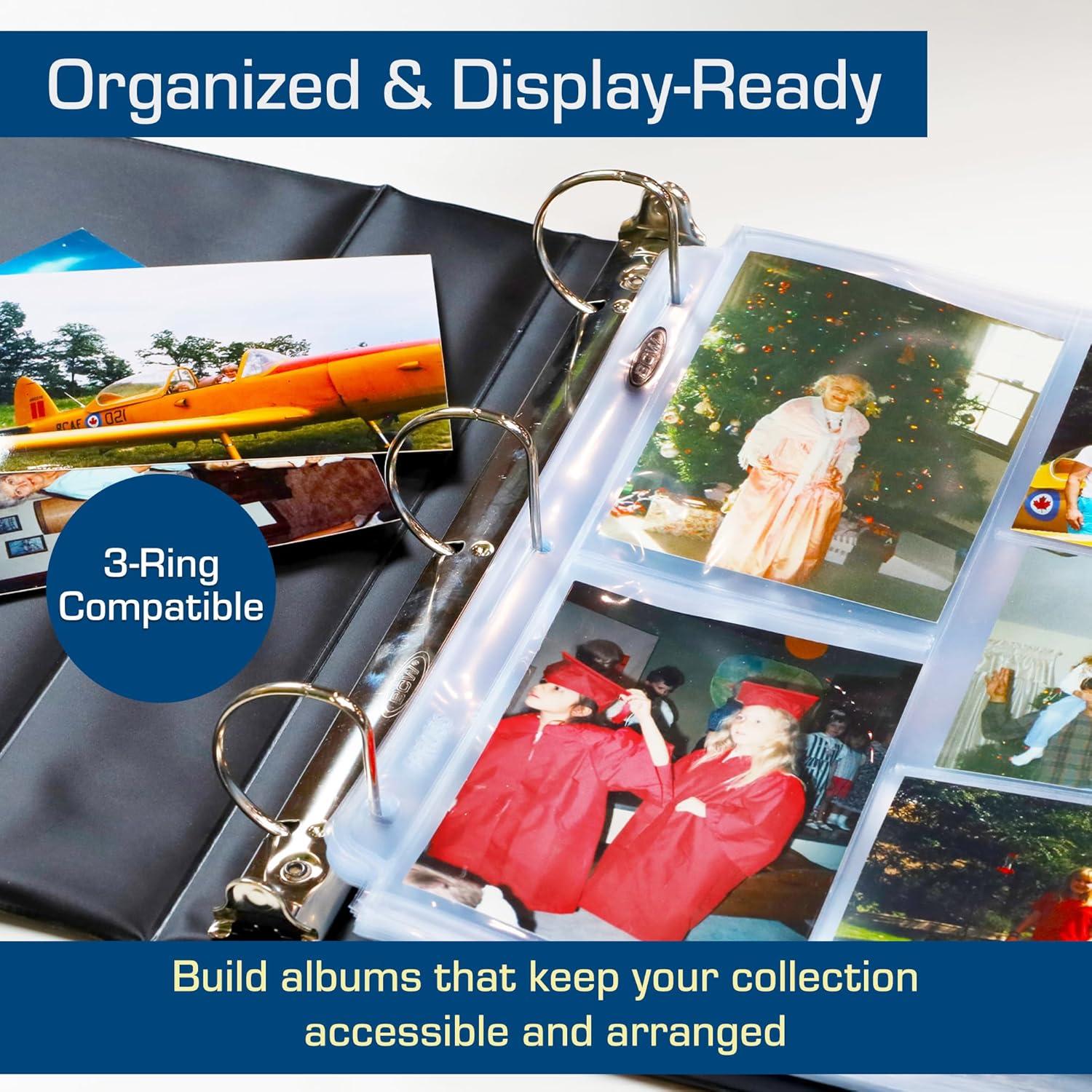 image:imageBCW Pro 5Pocket Photo Page 20 Count Archival Quality AcidFree Photo Card Sleeves for Postcards Fits 3Ring Binders Perfect for Photocard Binder Sleeves Collectible Trading Card Albums