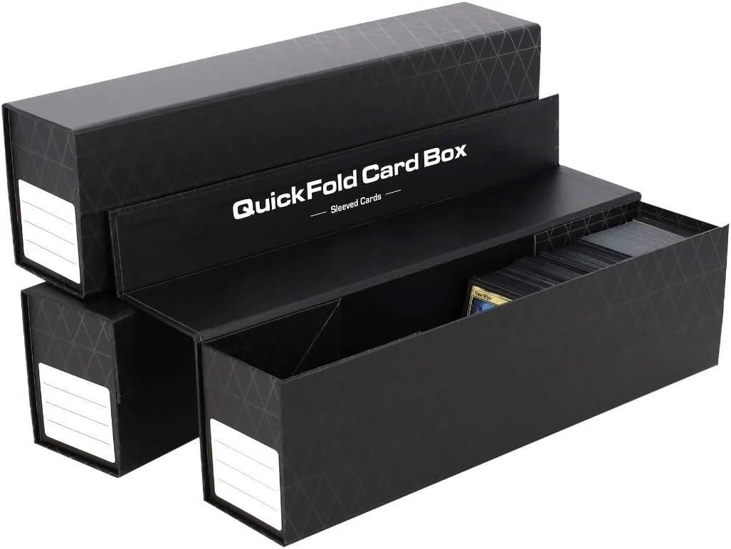 image:imageBCW QuickFold Card Storage Box for Sleeved Cards 3 Pack Not for Toploaders Magnetic Closure Holds 5001200 Sleeved or Unsleeved Cards MTG Card Storage6 Pack