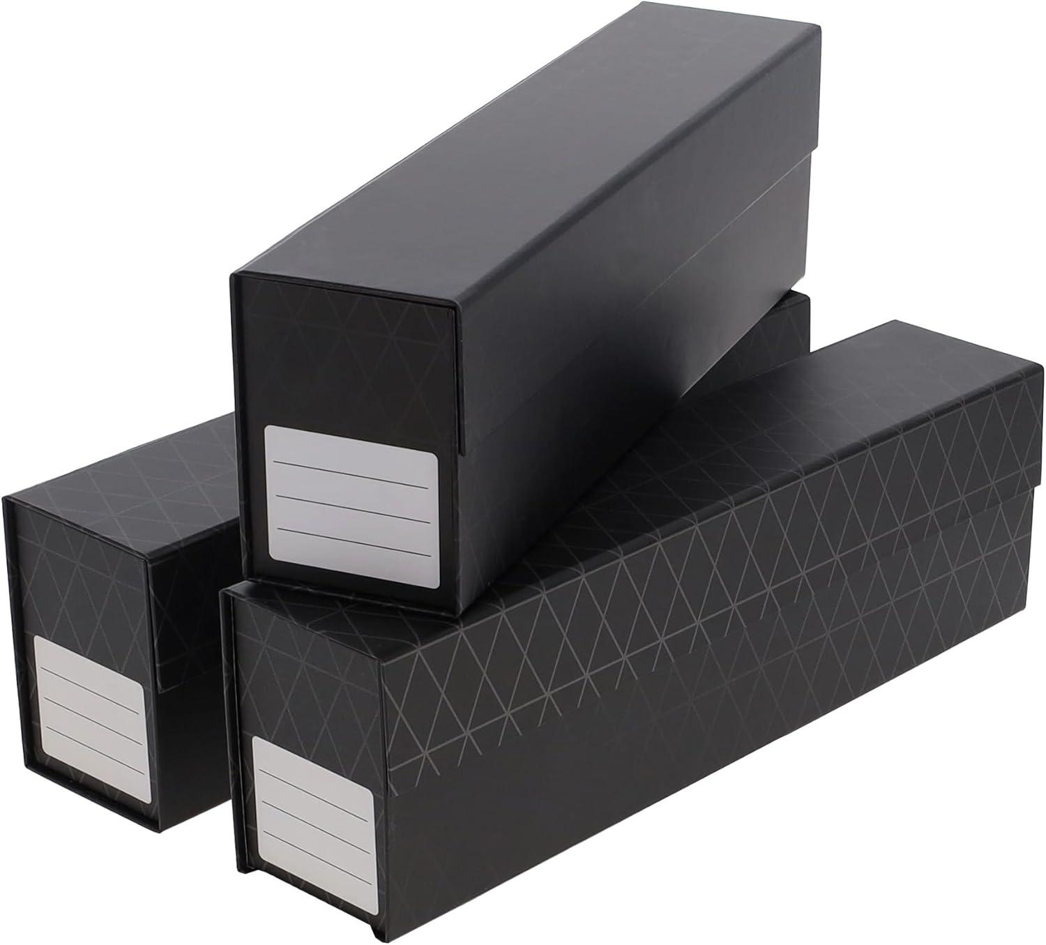 image:imageBCW QuickFold Card Storage Boxes for Magnetics amp Toploaders 3 Pack Trading Card Holder Box with Magnetic Closure Easy Fold Assembly for Sports and TCG Cards3 Pack