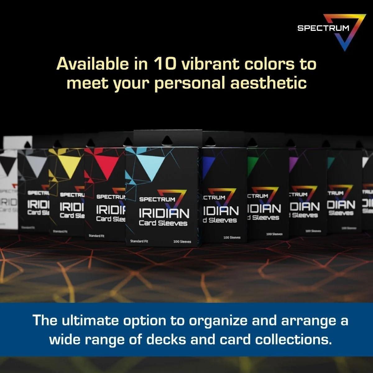image:imageBCW Spectrum Iridian Matte Card Sleeves Pack of 100 White MTG Card Sleeves for All 25 x 35 Gaming Cards 130Micron Thick Matte TournamentWhite