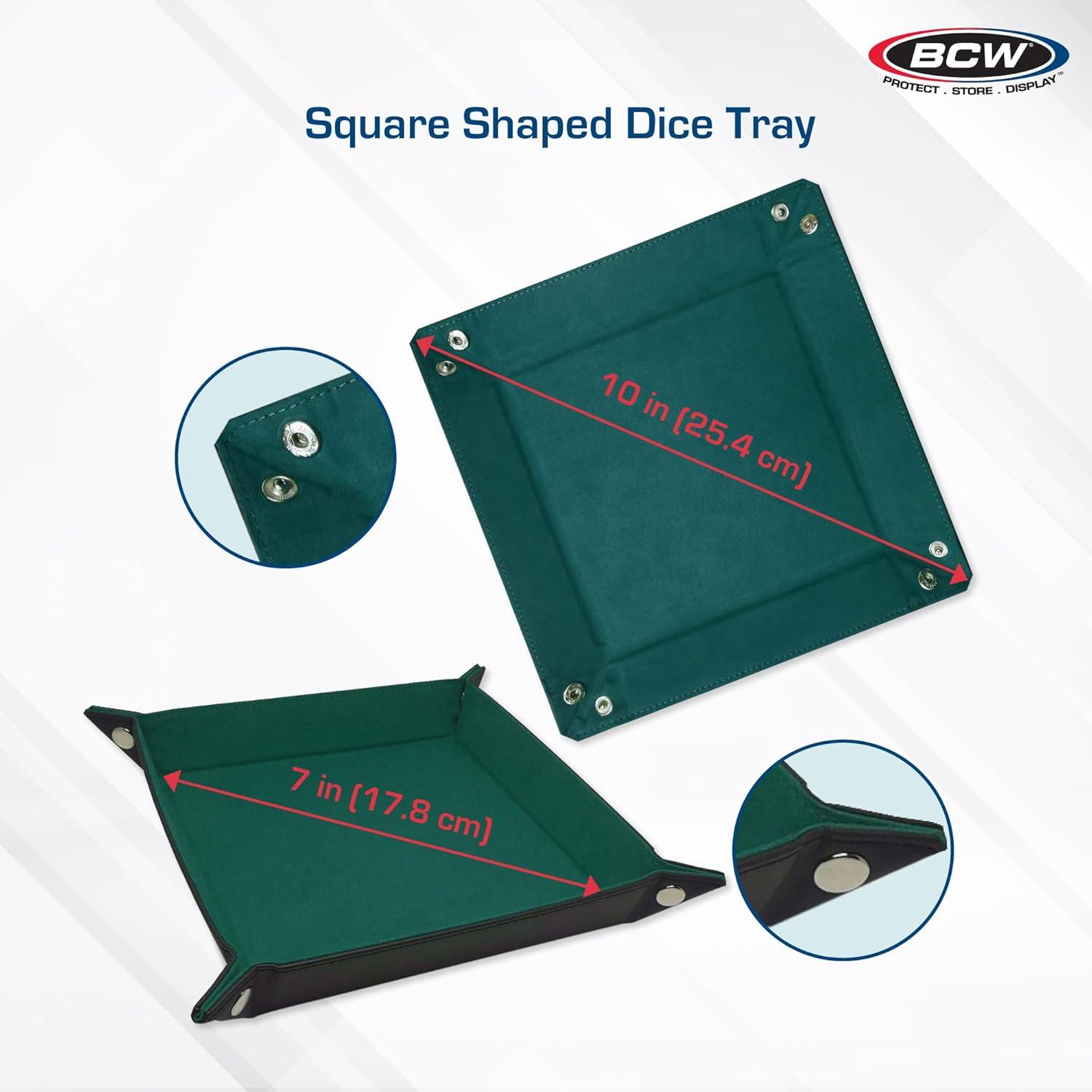 image:imageBCW Square Dice Tray Blue 7x7 Inches Ideal for Dungeons and Dragons Pathfinder etc Dice Rolling Tray Gaming Accessory for Tabletop RPGs and Board GamesTeal
