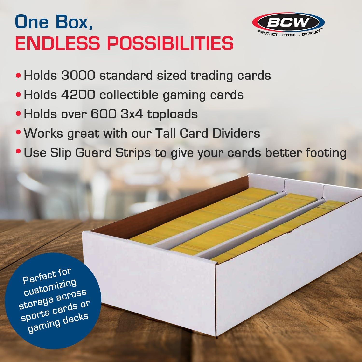 image:imageBCW Super Shoe Storage Box 3 Pack Cardboard Organizer for Trading Gaming amp Collectible Use Holds 3000 Standard or 600 3x4 Toploaders Assembly Required3 Pack