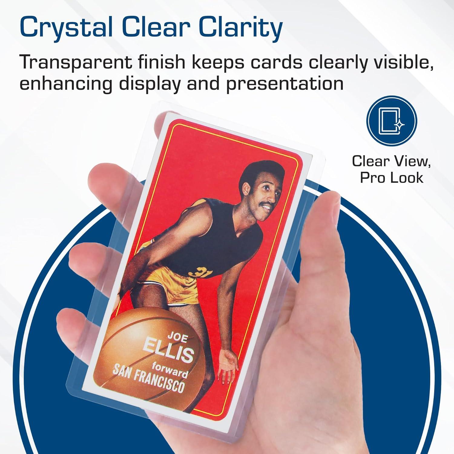image:imageBCW Tall Card Topload Holders 25 Pack Premium Top Loaders for Sports Trading Cards Fits Tall Basketball Football Widevision Cards Clear Rigid Toploader Card Protectors