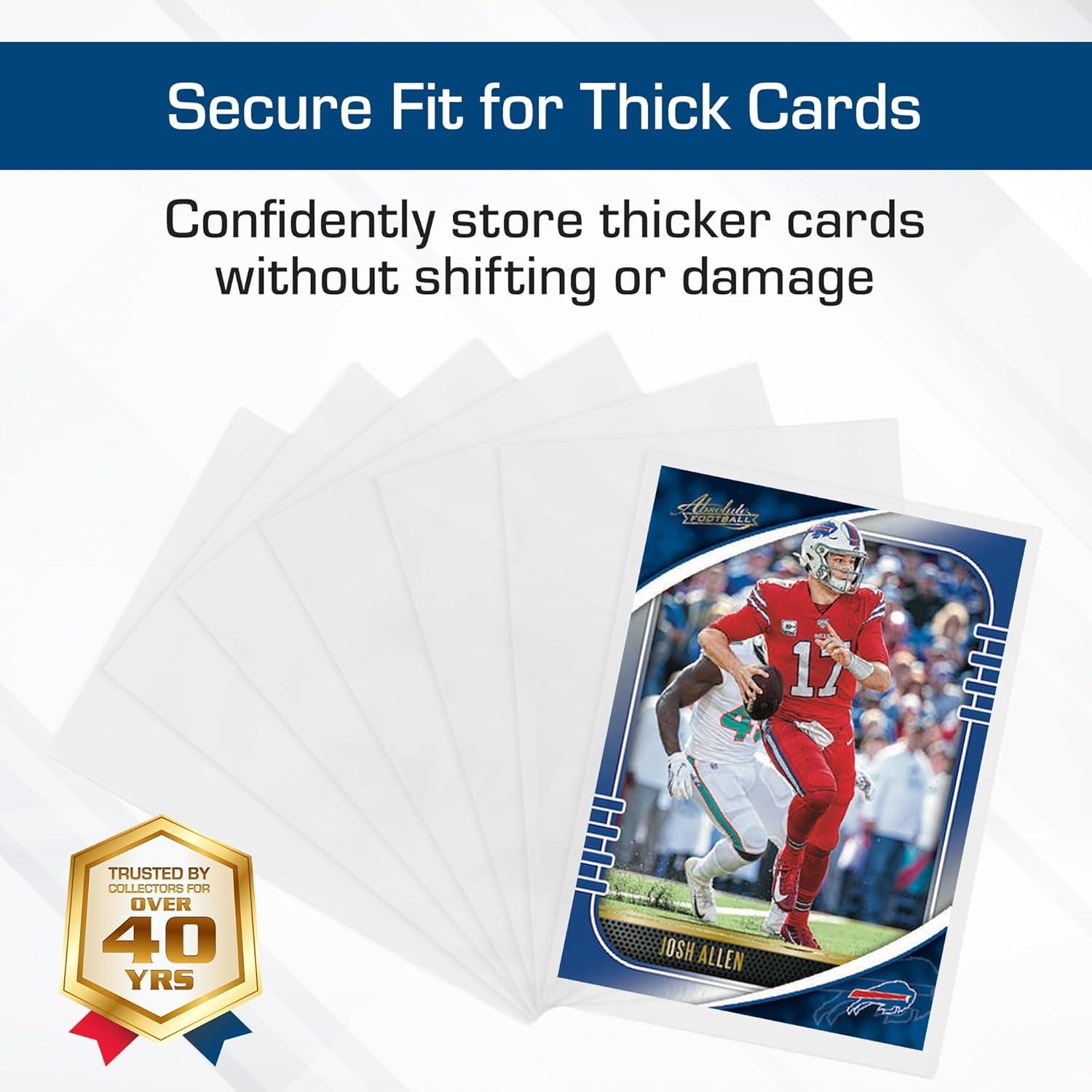 image:imageBCW Thick Card Sleeves 100 Pack Crystal Clear Polypropylene Protective Sleeves for Collectible Cards Card Protector Sleeves Holds Trading Cards Up to 240pt Fits ThickCard Topload Holders