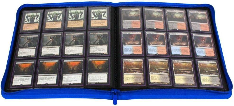 image:imageBCW ZFolio 12Pocket LX USA Portfolio Binder Zip for TCGs AcidFree Archival Safe Polypropylene No PVC OrangeBlue
